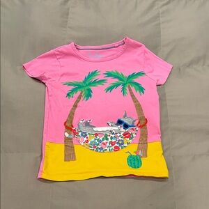 Girls’ Mini Boden Cat Shirt, Size 7-8Y
